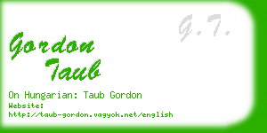 gordon taub business card
